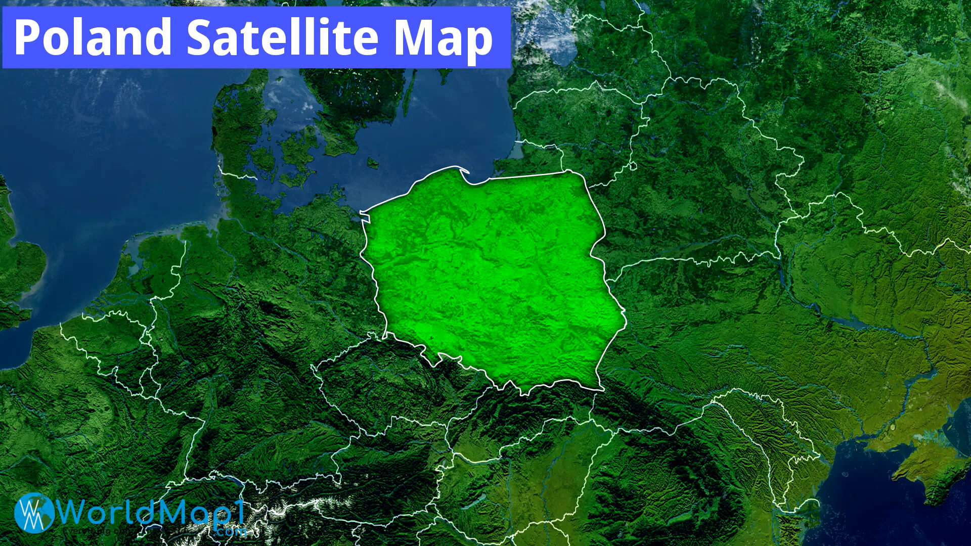 Poland Satellite Map